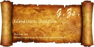 Gündisch Zsófia névjegykártya
